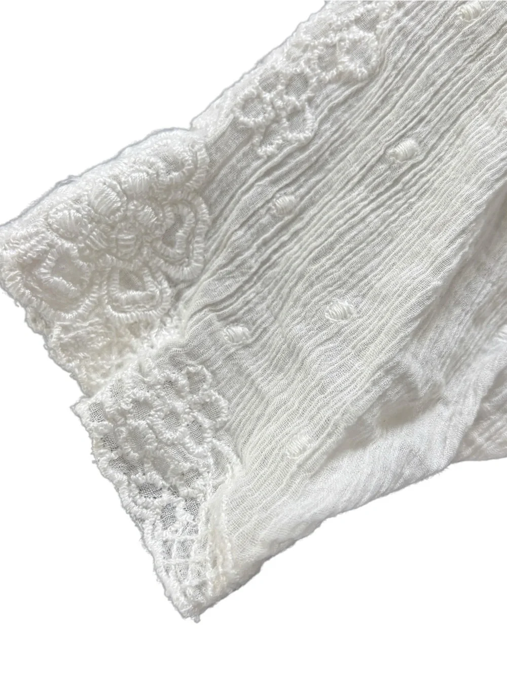 The Kooples Cream Lace Embroidered Blouse